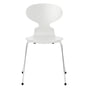 Fritz Hansen - The Ant Chair, Ash white coloured / chrome plated (4 legs)