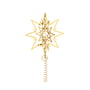 Georg Jensen - Christmas tree top star, gold-plated