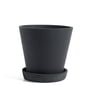 Hay - Flowerpot with saucer L, black