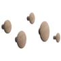 Muuto - Wall hook " The Dots " set of 5, oiled oak