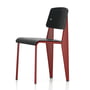 Vitra - Prouvé Standard SP chair, japanese red / black, felt glides black (hard floor)