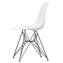 Vitra - Eames Plastic Side Chair DSR (h 43 cm), powder-coated / white, black felt pads (hard floor)