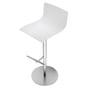 Lapalma - Thin Bar stool S24 (H 52-77 cm), stainless steel frame / white lacquered seat shell