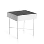 Konstantin Slawinski - Charge Side table H 45 cm, white / felt dark gray mottled