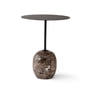 & Tradition - Lato Side table, h 50 cm / Ø 40 cm, warm black / emparador marble