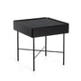 Konstantin Slawinski - Charge Side table H 45 cm, black / felt dark gray mottled
