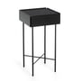 Konstantin Slawinski - Charge Side table H 65 cm, black / felt dark gray mottled