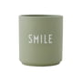Design Letters - AJ Favourite porcelain mug, Smile / green