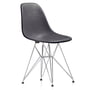 Vitra - Eames fiberglass side chair dsr, chrome-plated / eames elephant hide grey (felt glides basic dark)