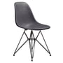 Vitra - Eames fiberglass side chair dsr, basic dark / eames elephant hide grey (felt glides basic dark)