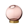 AYTM - Globe Vase mini, Ø 10 x H 10 cm, rose / gold