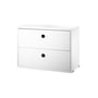 String - Cabinet module with drawers 58 x 30 cm, white