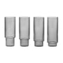 ferm Living - Ripple Long drink glasses, smoked gray (set of 4)