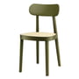 Thonet - 118 chair, tubular mesh with plastic support fabric / beech olive green stained (RAL 6003)