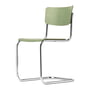 Thonet - S 43 Chair, chrome / beech stained reed green (TP 262)