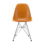 Vitra - Eames fiberglass side chair dsr, chrome-plated / eames ochre dark (felt glides basic dark)