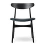 Carl Hansen - CH30P Chair, black lacquered oak / leather Thor black