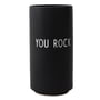 Design Letters - AJ Favourite Porcelain vase, You Rock / black