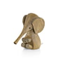 Lucie kaas - Gunnar flørning baby elephant wooden figure, h 11 cm / oak smoked