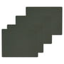 LindDNA - Placemat Square L , 35 x 45 cm, Nupo dark green (set of 4)