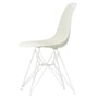 Vitra - Eames Plastic Side Chair DSR RE, white / pebble (white felt glides)