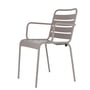 Fiam - Mya metal chair with armrest, taupe