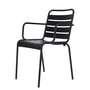 Fiam - Mya metal chair with armrest, black