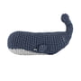 Sebra - Crochet rattle whale, blue