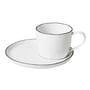 Broste copenhagen - Salt cup and saucer l, 15 cl, white / black