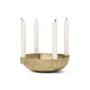 ferm living - Bowl candle holder, ø 14.6 x h 3.7 cm, brass