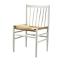 FDB Møbler - J80 Chair, white lacquered beech / natural wickerwork
