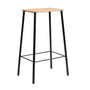Frama - Adam Bar stool, H 65 cm, oiled oak / black