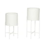 Hübsch Interior - Airy Plant pot with frame, white (set of 2)