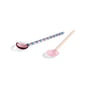 Hay - Glass spoon in set, round, eggplant / pink (set of 2)
