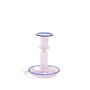 Hay - Flare Candlestick, H 14 cm, pink / blue