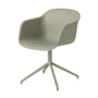 Muuto - Fiber Chair Swivel Base , dusty green / dusty green