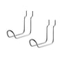 String - Hooks for Outdoor shelf, vertical / double, steel (set of 2)