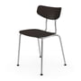 Vitra - Moca Chair, dark oak / glossy chrome, plastic glides