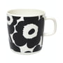 Marimekko - Oiva Unikko Mug with handle, 400 ml, black / white