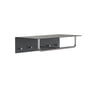 Frost - Unu Wall mounted coat rack with hook and bar, 600 mm, black / polished