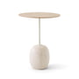 & Tradition - Lato Side table, h 50 cm / Ø 40 cm, oak / crema diva marble