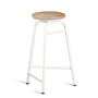 Northern - Treble Bar stool, white / leather brown