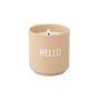 Design Letters - Scented candle small, Hello / beige