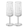 Koziol - Club No. 14 Champagne glass 0.1 l, crystal clear (set of 2)