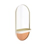 Remember - Wall mirror with shelf, cream