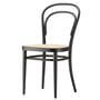 Thonet - 214 bentwood chair, tubular mesh with plastic support fabric / ash natural wood lacquer black (Pure Materials)