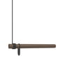 LindDNA - Wall Swing Wall coat rack 50 cm, smoked oak / leather black