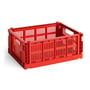 Hay - Colour Crate Basket M, 34.5 x 26.5 cm, red, recycled