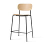 Audo - Co Counter Chair, H 94,5 cm, black steel frame / natural oak