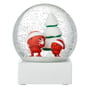 Hoptimist - Santa Snow globe, large, red